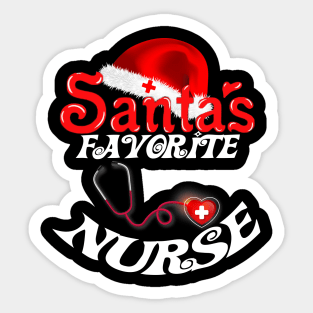 santa's favorite nurse Christmas women Xmas gifts T-Shirt Sticker